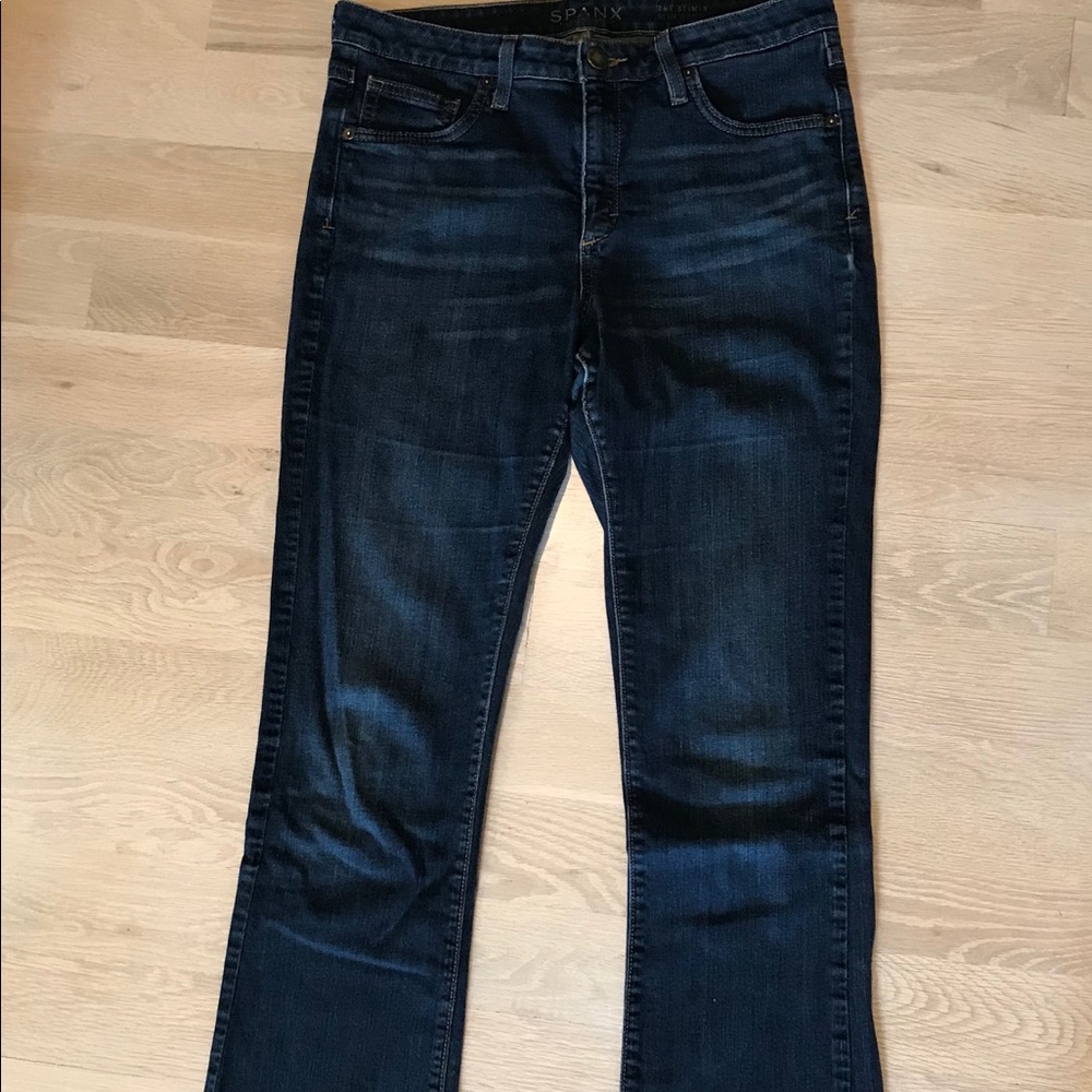 Dark Wash Spanx Slim X Boot Cut Jeans